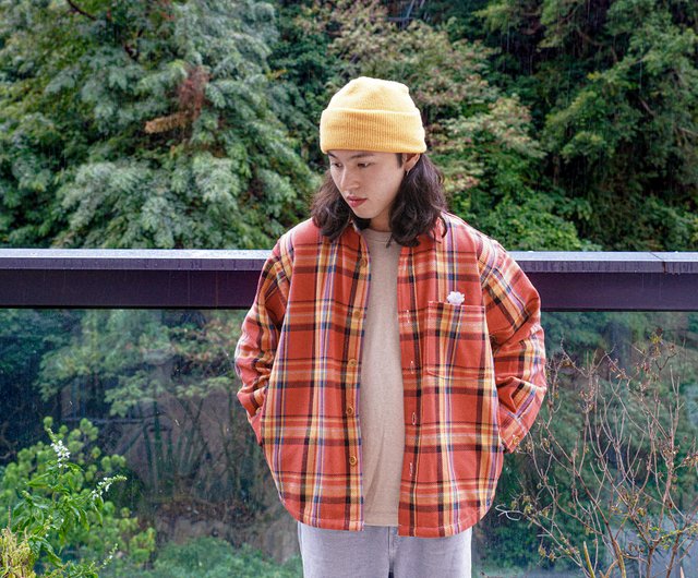 GOC Studio 日本製チェック柄コットンシャケットシャツジャケット
