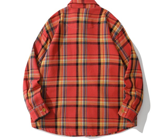 GOC Studio 日本製チェック柄コットンシャケットシャツジャケット