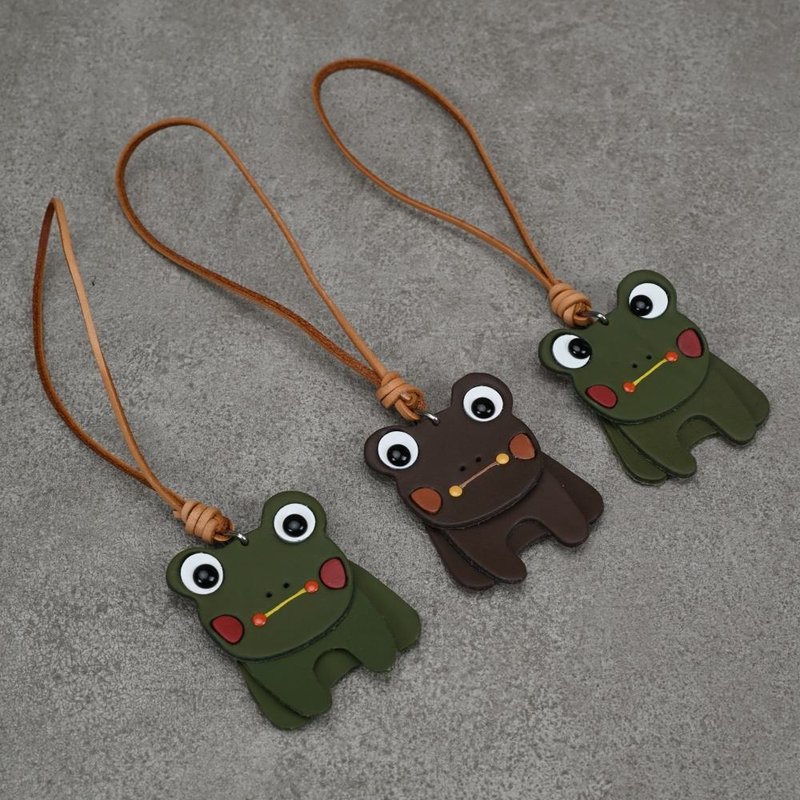 開運青蛙來報到 吊飾 包包吊飾 - 吊飾/掛飾 - 真皮 多色