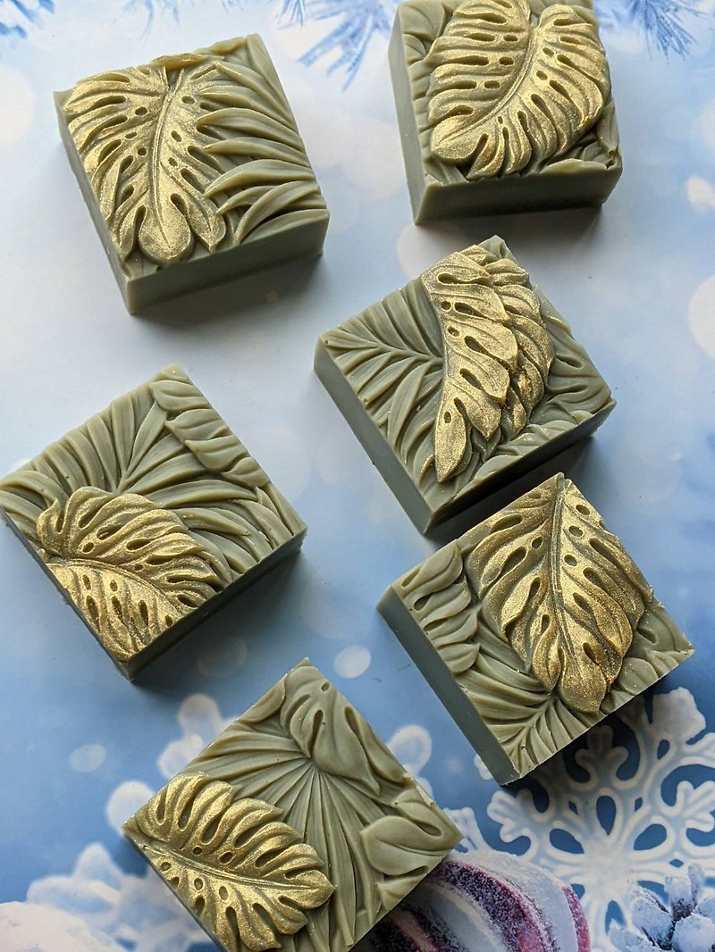 Wenchuangfeng-Soap Type Monstera Leaf Fragrance Essential Oil Handmade Soap - Soap - Other Materials 