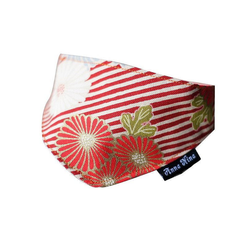 Pet triangle towel big romantic 2L - Collars & Leashes - Cotton & Hemp Red