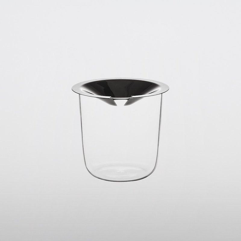 TG Heat-resistant Lipped Mug 360ml - Plants - Glass Transparent