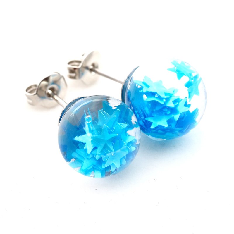 OMYWAY Handmade Water Star Earrings - Glass Globe Earring - Earrings & Clip-ons - Glass 