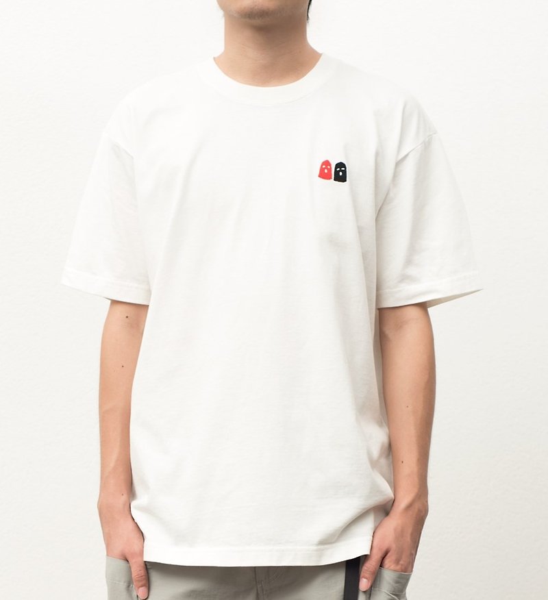 chichaqu | Cotton T-shirt with Printing/Two Fellas/ - Tシャツ メンズ - コットン・麻 
