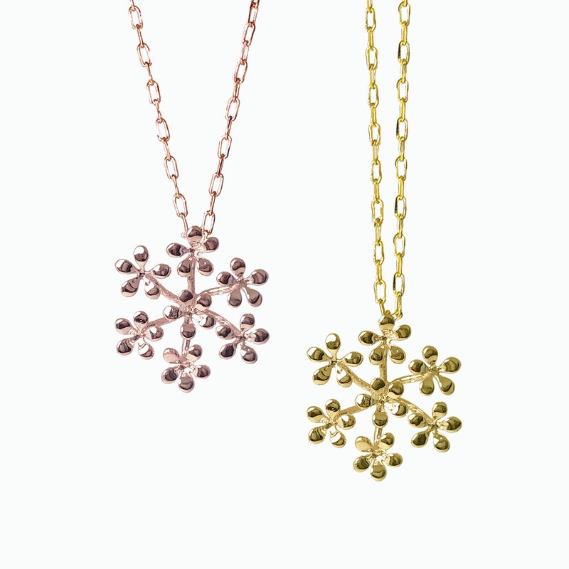 Necklace , Flower Pendant , Floral Necklace - 項鍊 - 其他金屬 