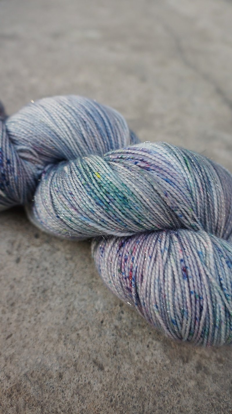 Hand dyed line. Lake Light (Sparkle) (4ply Socks) (150g weight version) - Knitting, Embroidery, Felted Wool & Sewing - Wool 