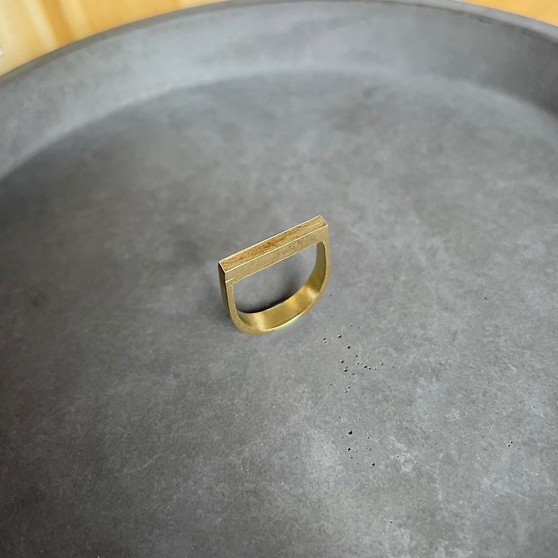 【Variety】D型黃銅造型戒指 -2 - 戒指 - 銅/黃銅 