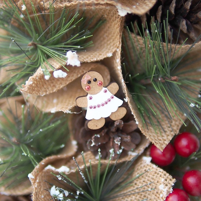 Christmas gingerbread man shape ring - แหวนทั่วไป - อะคริลิค 