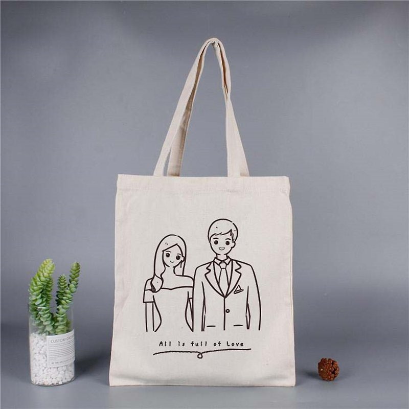 Customized shopping bag (A section) - Handbags & Totes - Other Man-Made Fibers Khaki