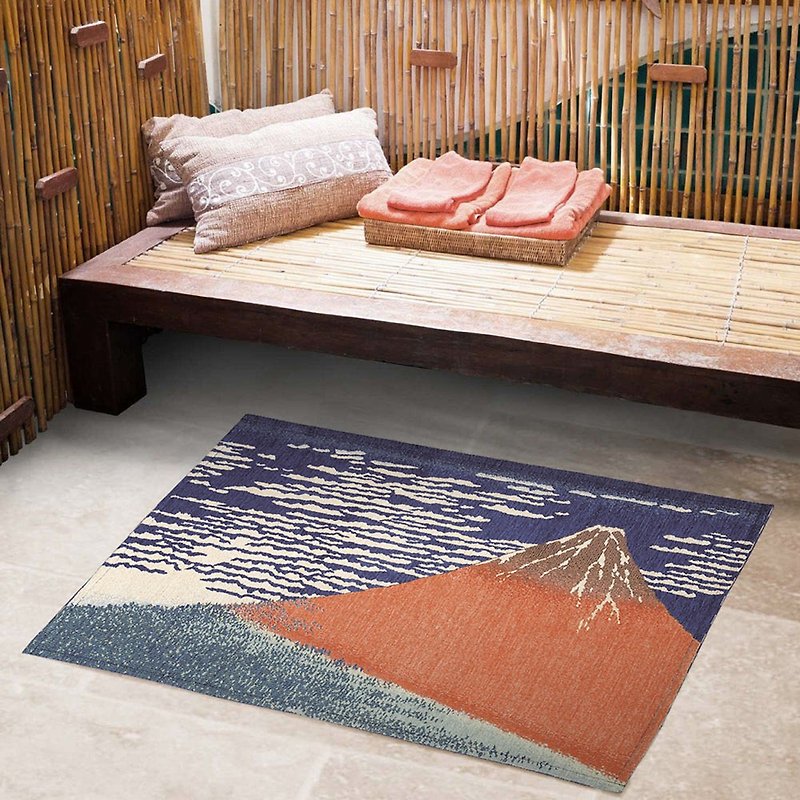 [Seasonal Sale] Maruzhen, Japan│Hokusai Collection Floor Mat - Rugs & Floor Mats - Polyester 