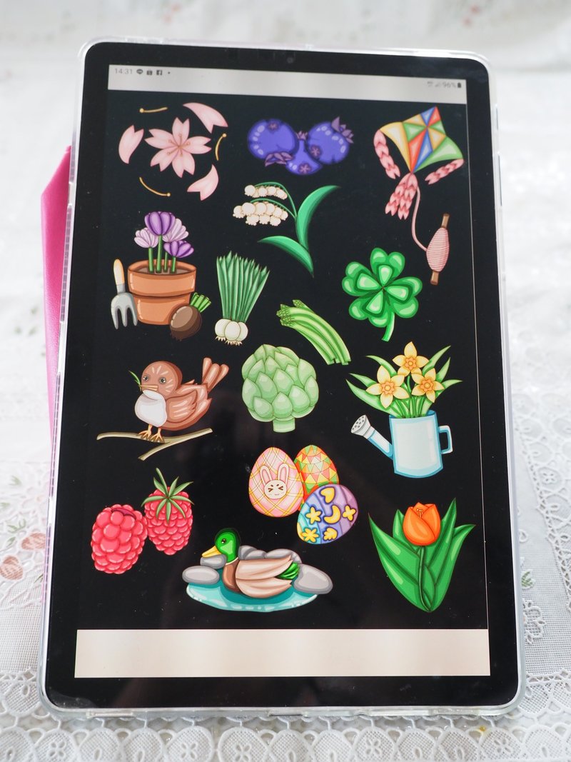 Spring digital stickers - 電腦手機桌布/貼圖/App 圖示 - 其他材質 