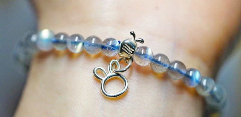 純手工製作拉長石手鏈 - 手鍊/手環 - 半寶石 多色