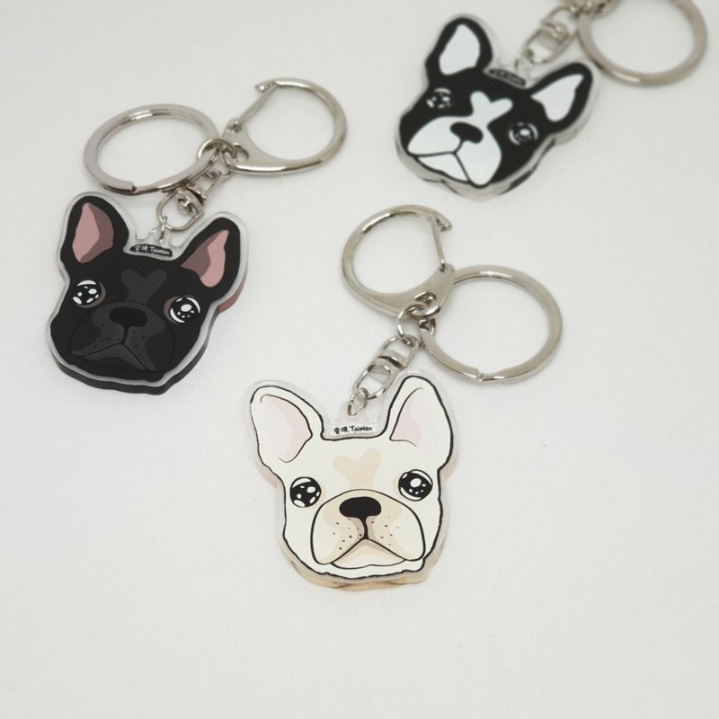 Self-made dog and cat multi-pattern double-sided Acrylic key ring / strap / tag - Other - Plastic Multicolor