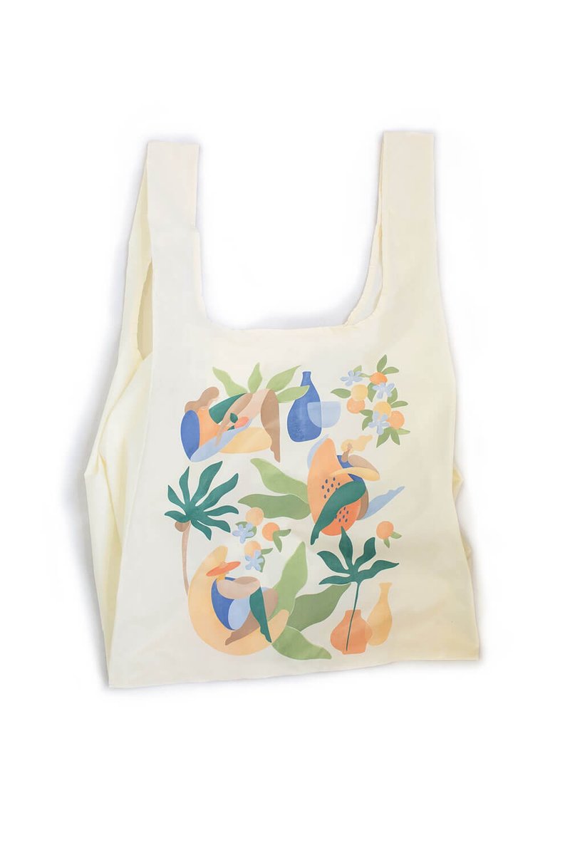 British Kind Bag-Environmentally Friendly Storage Shopping Bag-China-Maggie Co-branded-Fruit Cottage - กระเป๋าถือ - วัสดุกันนำ้ ขาว