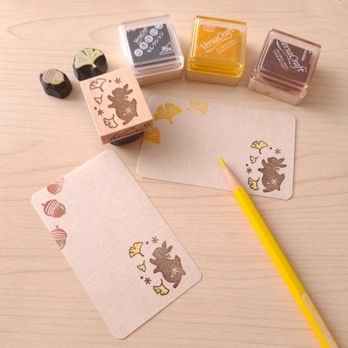 消しゴムはんこ No.299 ちびうさと秋の収穫 消しゴムはんこ No.299 ちびうさと秋の収穫 雑貨・ステーショナリー