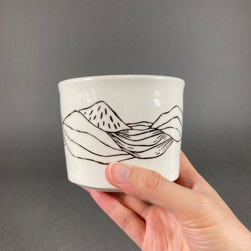 Black landscape glass - Cups - Pottery Black
