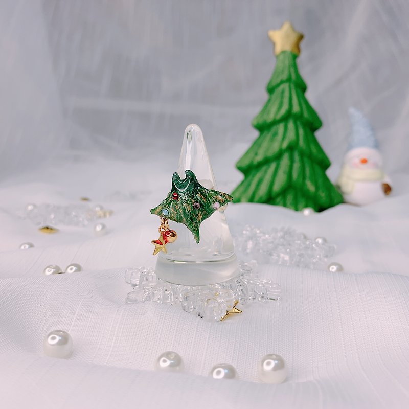 【2022聖誕節限定】樹魟戒指 - 戒指 - 樹脂 綠色