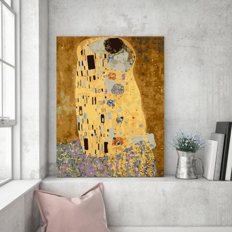 Klimt-Kiss Creative Digital Oil Painting【Sales List】 - Illustration, Painting & Calligraphy - Other Materials 