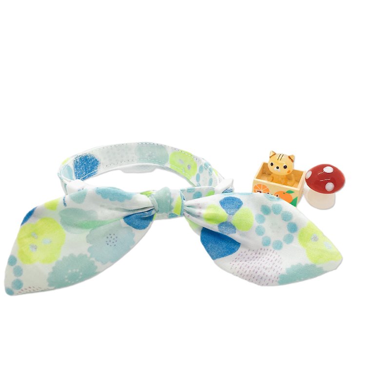MaoFenBiBi Melon Candy-Handmade Hepburn Towel & Handmade Collar - ปลอกคอ - ผ้าฝ้าย/ผ้าลินิน 