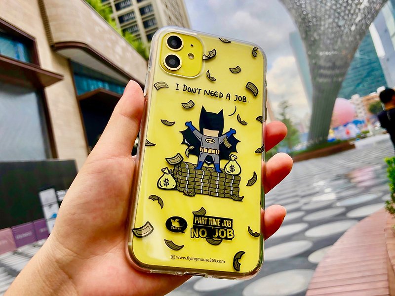 iPhone 11/Pro/Max フライング マウス ヒーロー 2層 耐衝撃 携帯電話ケース ラッキー電話ケース - スマホケース - プラスチック 透明