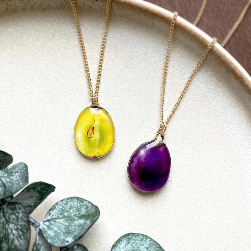 Grape necklace　ぶどうネックレス - 項鍊 - 塑膠 紫色