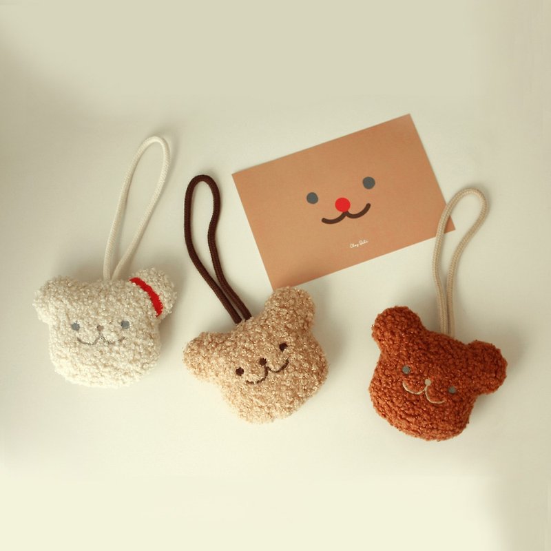 韓國Chezbebe 可可小熊娃娃姓名吊牌 - 嬰幼兒玩具/毛公仔 - 棉．麻 