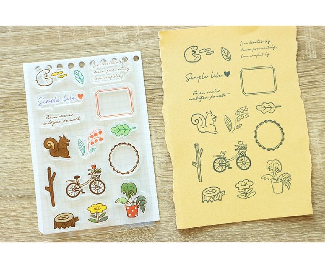 透明クリスタルスタンプ（全8種） - ショップ sunny-stationery はんこ