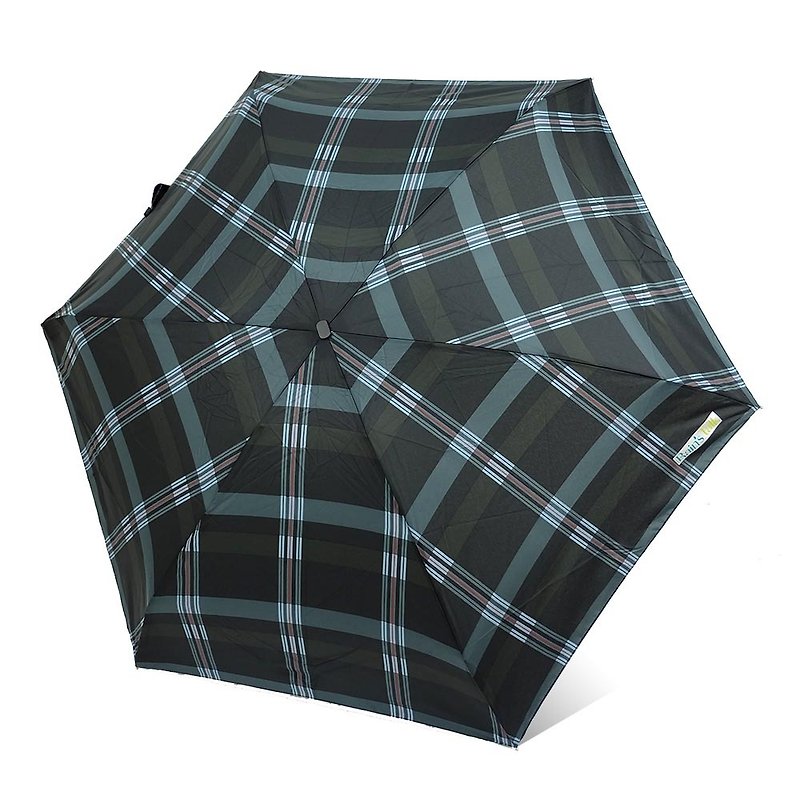 【台灣文創 Rain's talk】紳士抗UV五折輕鬆夾手開傘 - 雨傘/雨衣 - 防水材質 黑色