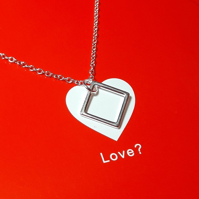 Firm Love 925 Sterling Silver Necklace Valentine Limited Birthday Gift - สร้อยคอ - เงินแท้ สีเงิน
