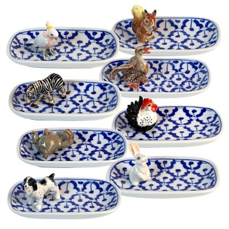 Animal ceramic decoration storage tray - Items for Display - Other Materials Multicolor