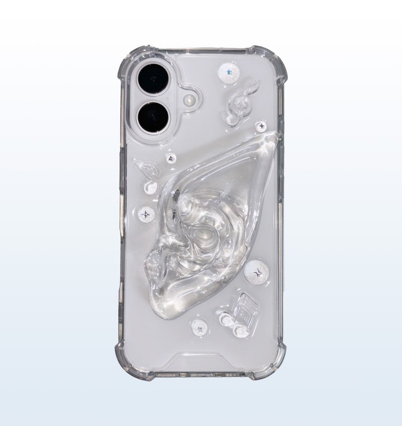 The melody of E.L.F resin pnone case set - 手機殼/手機套 - 樹脂 銀色