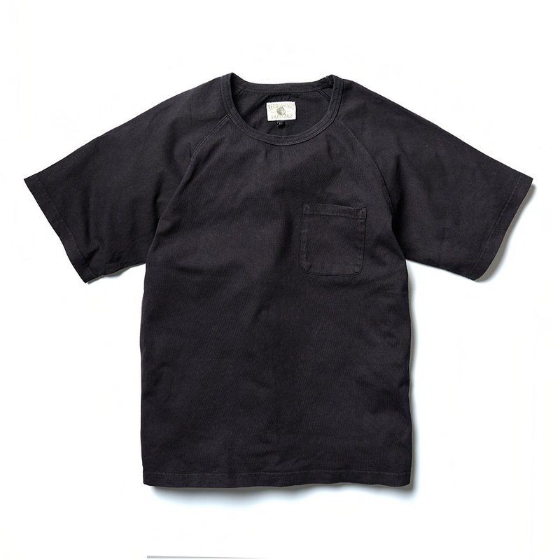 Washed Pocket Tee -  黑 Black - 男 T 恤 - 棉．麻 