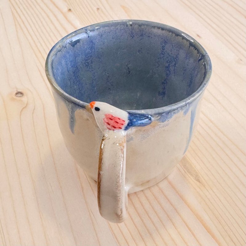 藍天小鳥啾啾 小杯 - 咖啡杯/馬克杯 - 陶 藍色