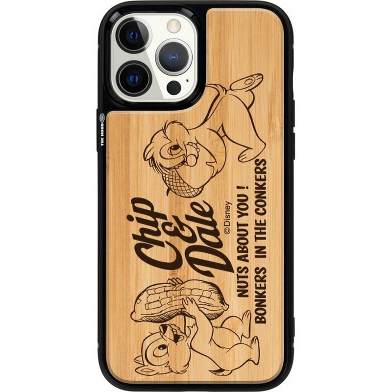 Disney Chip 'n' Dale Wooden Case iPhone 15 Pro Case wood magsafe 5617 - เคส/ซองมือถือ - ไม้ หลากหลายสี