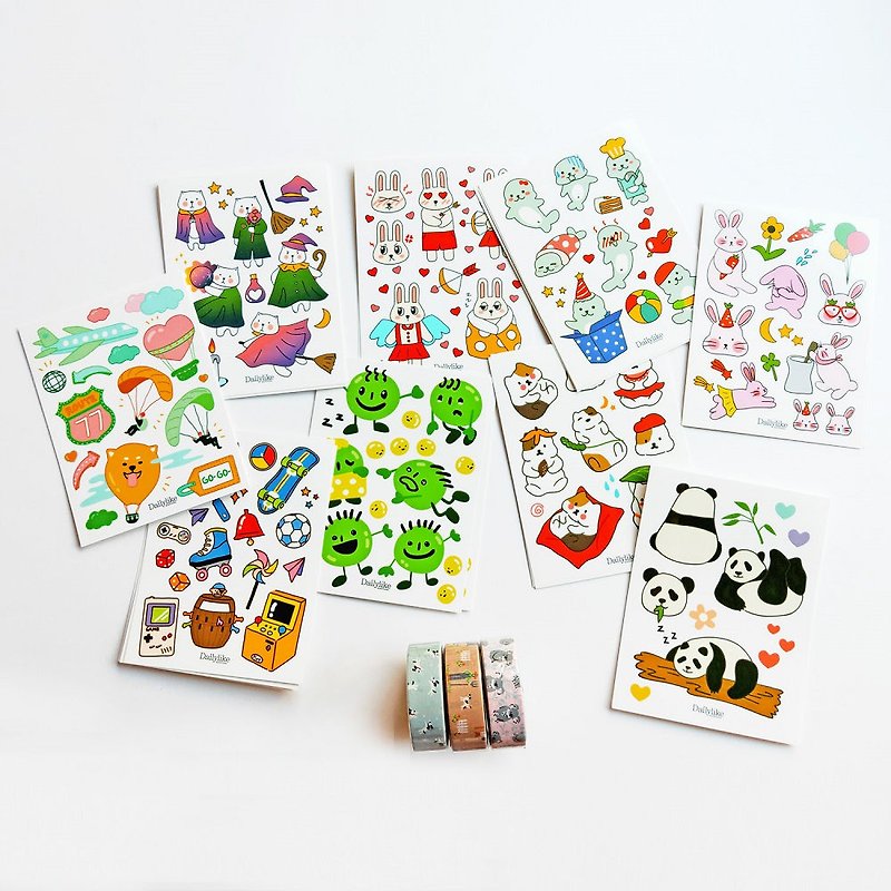 Offer-Happy Stationery Lucky Bag Set, DLK-DG202101 - Stickers - Plastic Multicolor