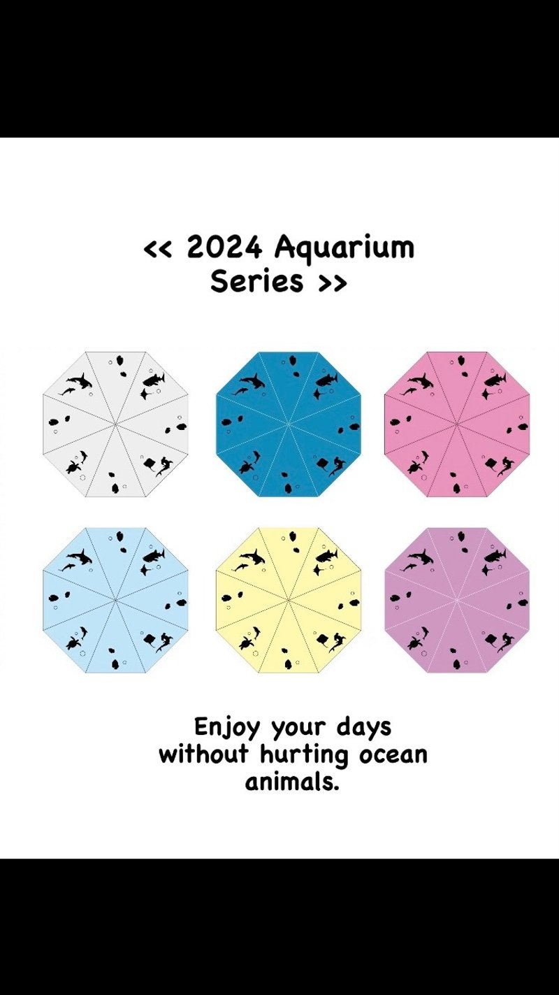 Aquarium Series-Umbrella design- Enjoy your days without hurting ocean life. - อื่นๆ - วัสดุอื่นๆ สีน้ำเงิน