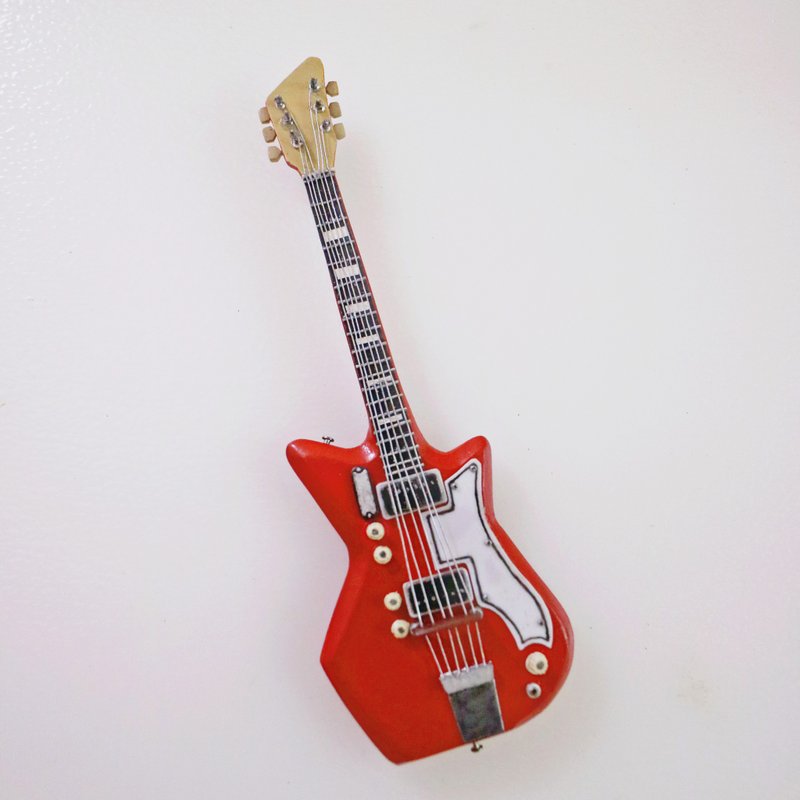 [Customized model] Guitar electric guitar instrument mini model professionally customized - ของวางตกแต่ง - ดินเหนียว หลากหลายสี