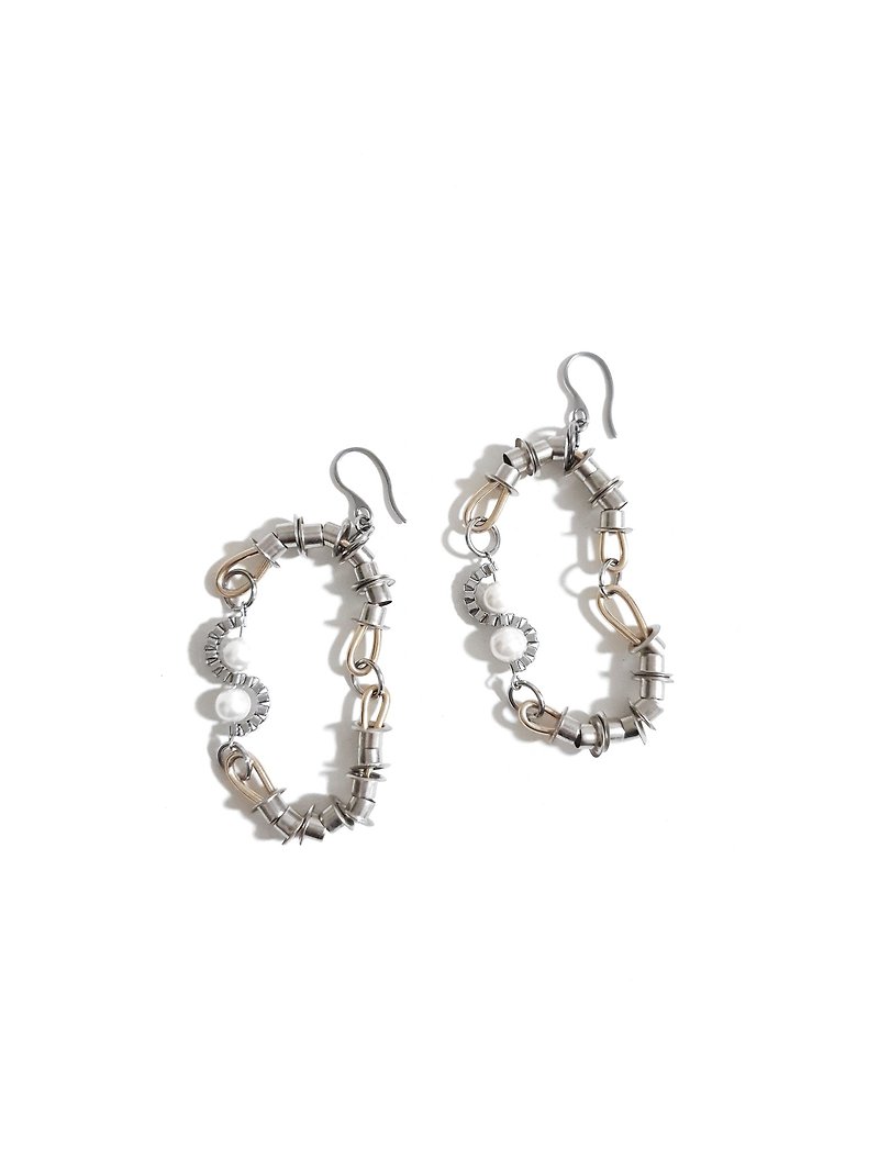 HIRO Earrings :SILVER - Earrings & Clip-ons - Stainless Steel Silver