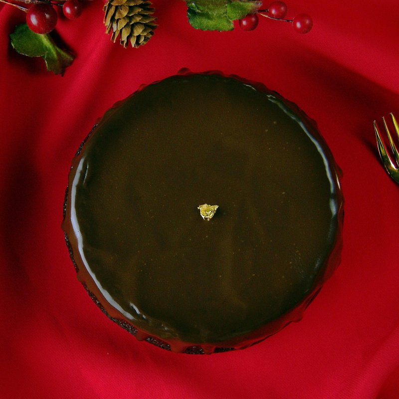 Chunpin Raw Chocolate Cake/French Manor Chocolate/6 inches - Savory & Sweet Pies - Fresh Ingredients Black