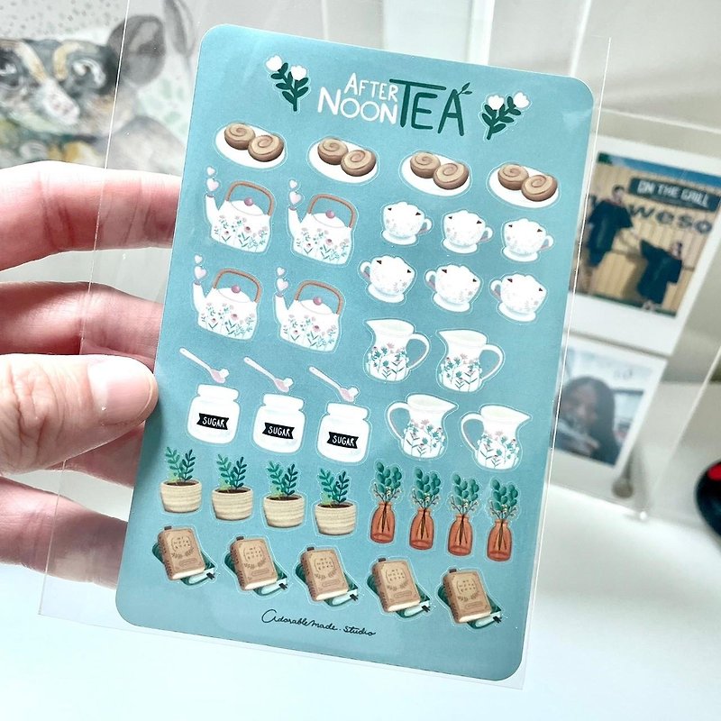 Planner Sticker : Afternoon Tea - Stickers - Waterproof Material 