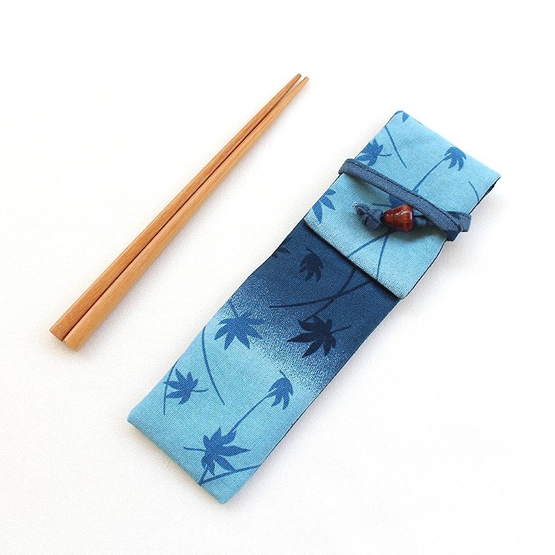 Feng Yu direct green chopsticks sets / pouch - ตะเกียบ - ผ้าฝ้าย/ผ้าลินิน 