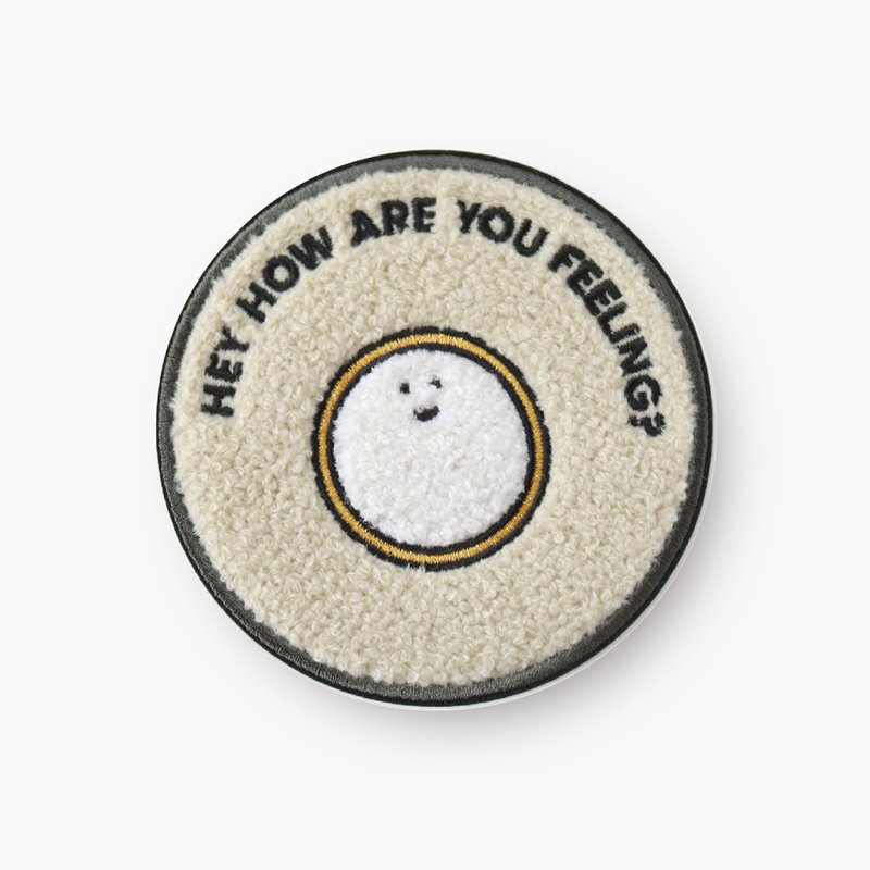 HEY HOW ARE YOU FEELING 圓圓刺繡杯墊 - 杯墊 - 繡線 多色