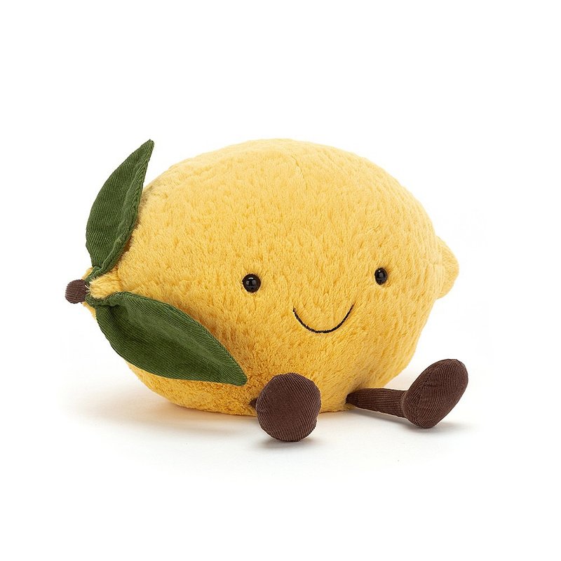 Jellycat Amuseable Lemon 甜心檸檬 約12公分 - 公仔/玩偶 - 聚酯纖維 黃色