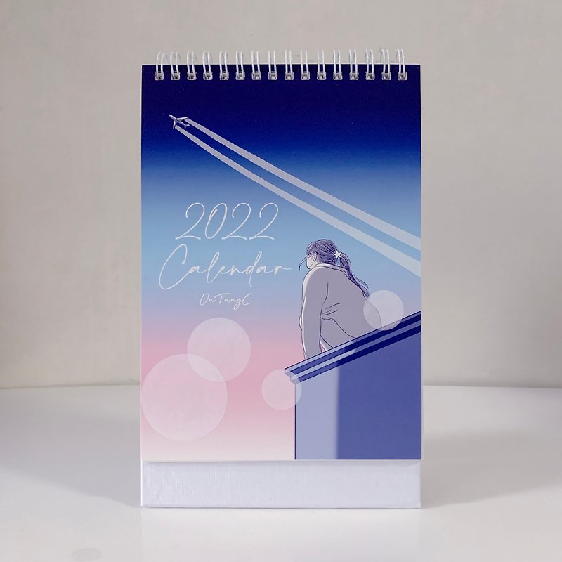 明天你好 | 2022 插畫桌曆 月曆 - 月曆/年曆/日曆 - 紙 粉紅色