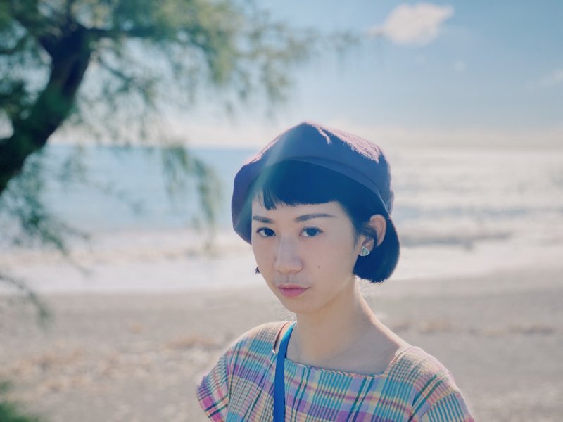 JOJA / 貝蕾 / 薄泡泡綿紗 / 紫薯 - 帽子 - 棉．麻 紫色