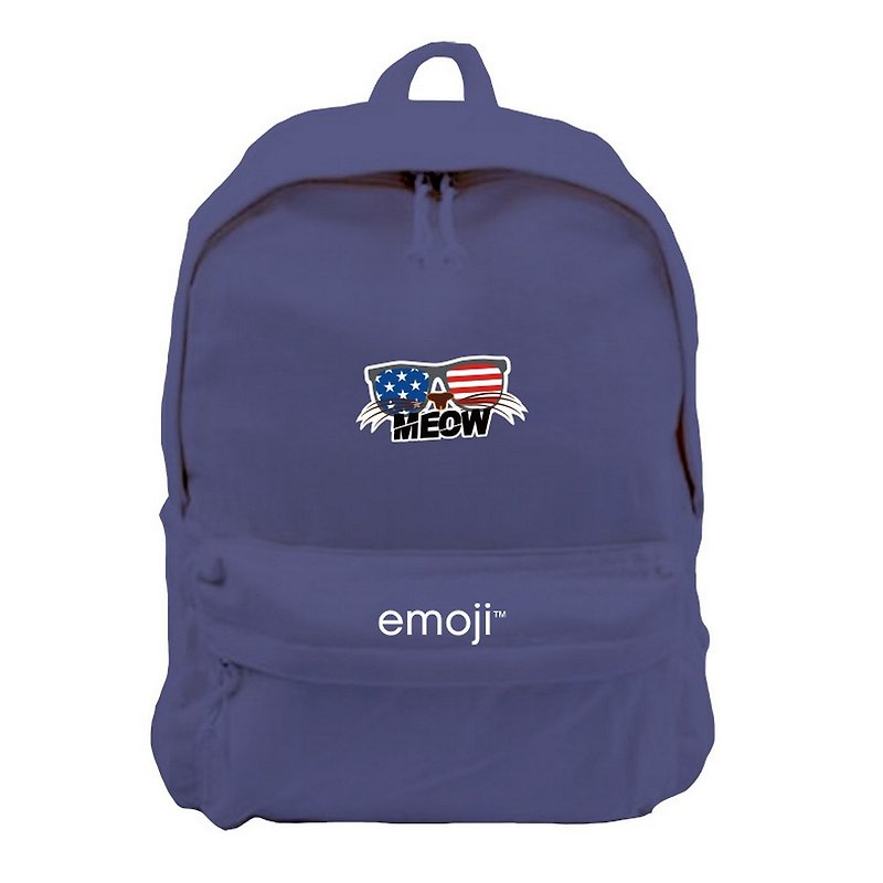 Emoji authorization-new zipper backpack (Navy), EM02 - Backpacks - Cotton & Hemp Multicolor