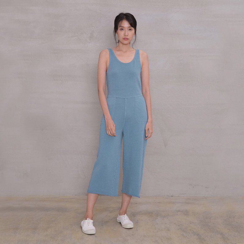 閒適自在針織連身褲 Summer Lounge Jumpsuit - 女上衣/長袖上衣 - 棉．麻 多色