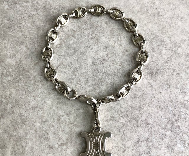 日本直送名牌中古包】CELINE セリーヌブレスレットシルバートリオンフ