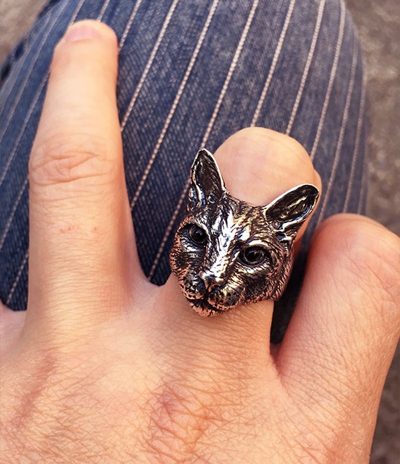 Material Selection-Big Head Cat Couple Ring - Couples' Rings - Other Metals 