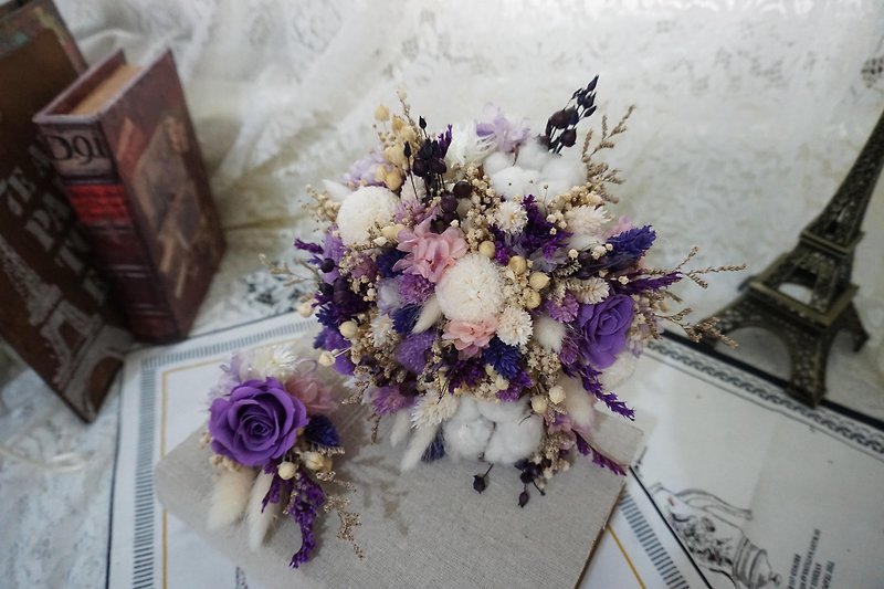 Happy flower ceremony - Amaranth Dried Flowers Flower eternal life - the bride's bouquet*exchange gifts*Valentine's Day*wedding*birthday gift - ตกแต่งต้นไม้ - พืช/ดอกไม้ สีม่วง